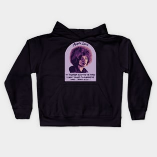 Angela Davis Portrait and Quote Kids Hoodie